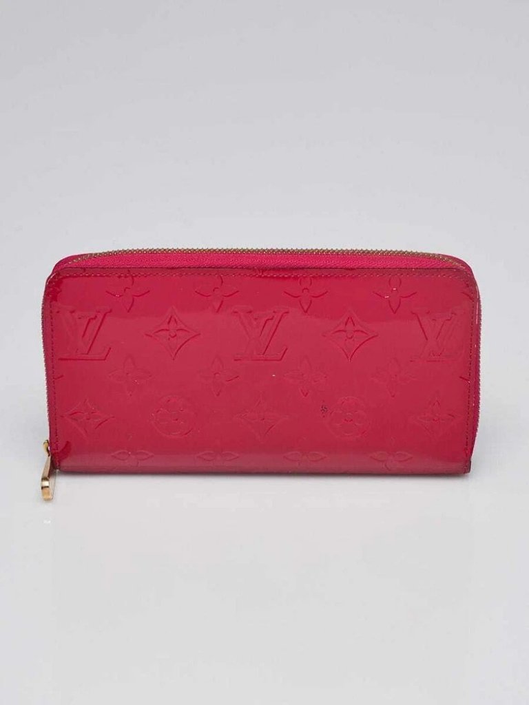 Louis Vuitton Rose Indian Monogram Vernis Zippy Wallet